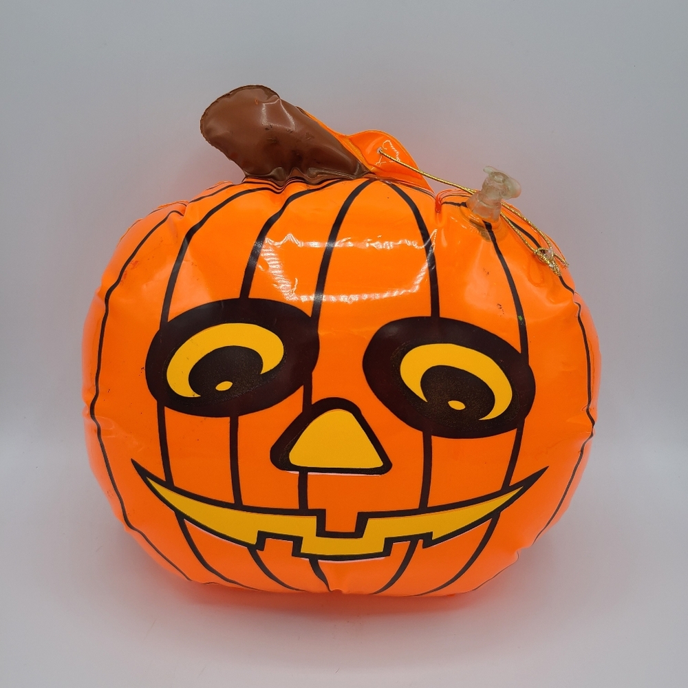 Vintage Inflatable Halloween Jack-o-lantern Pumpkin and Ghost - Picture 3 of 16